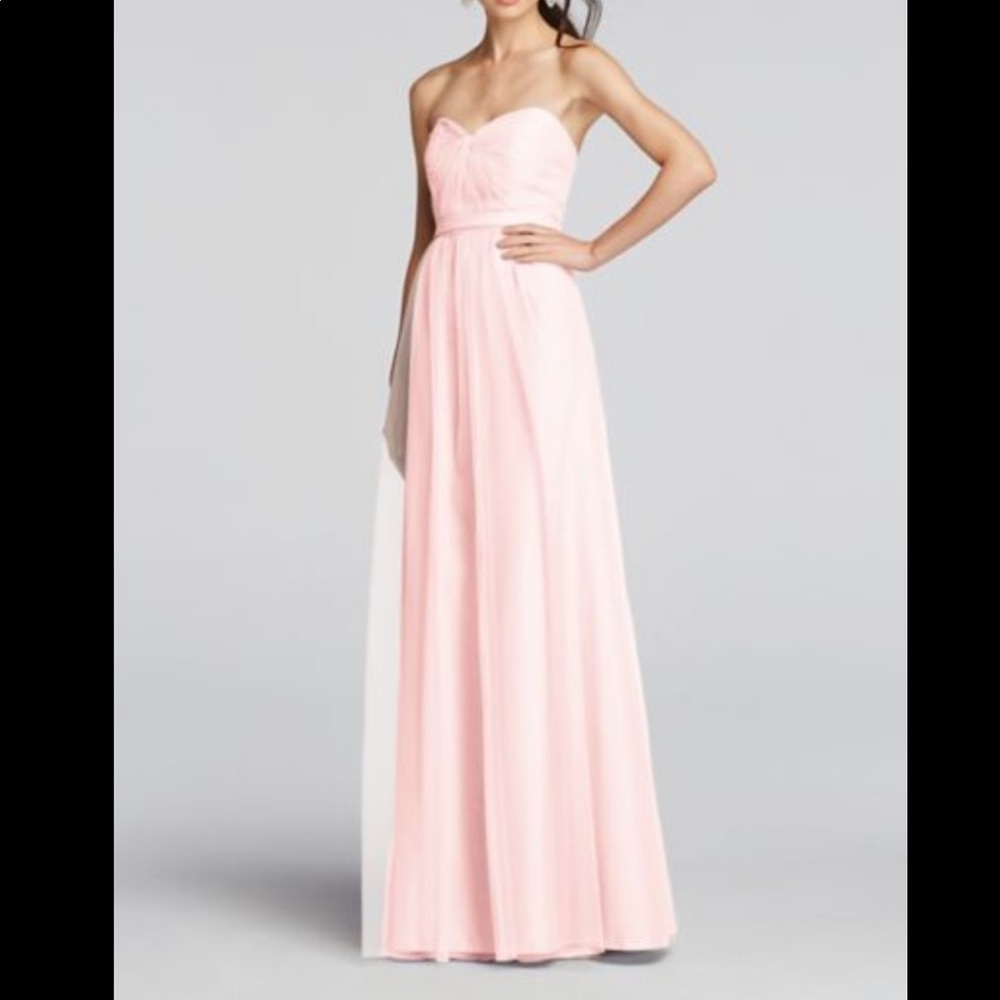 David’s Bridal Strapless Bridesmaids Dress Petal